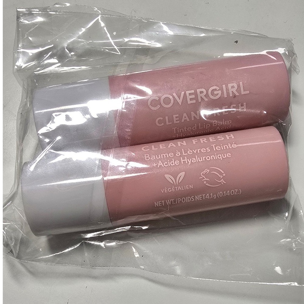 Covergirl Clean Fresh Tinted Lip Balm Hyaluronic Acid 2 Pack Life‎ is Pink Vegan